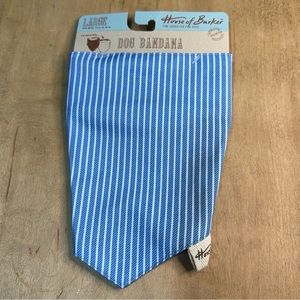 New NWT House of Barker Large [14 to 18 in. neck] Blue Reversible Dog Bandana